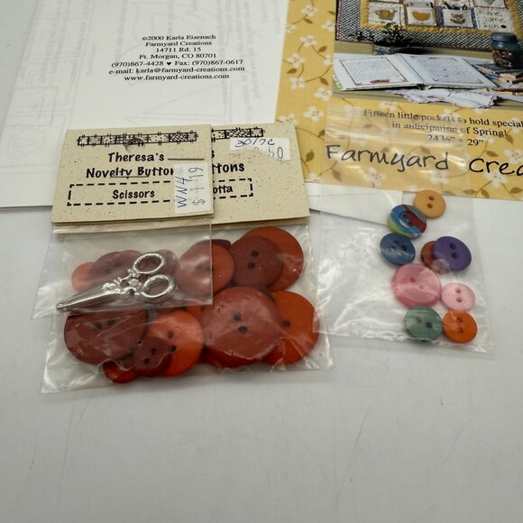 Farmyard Creations Count The Days Spring Quilt Pattern Pockets Button Notations - Picture 6 of 6